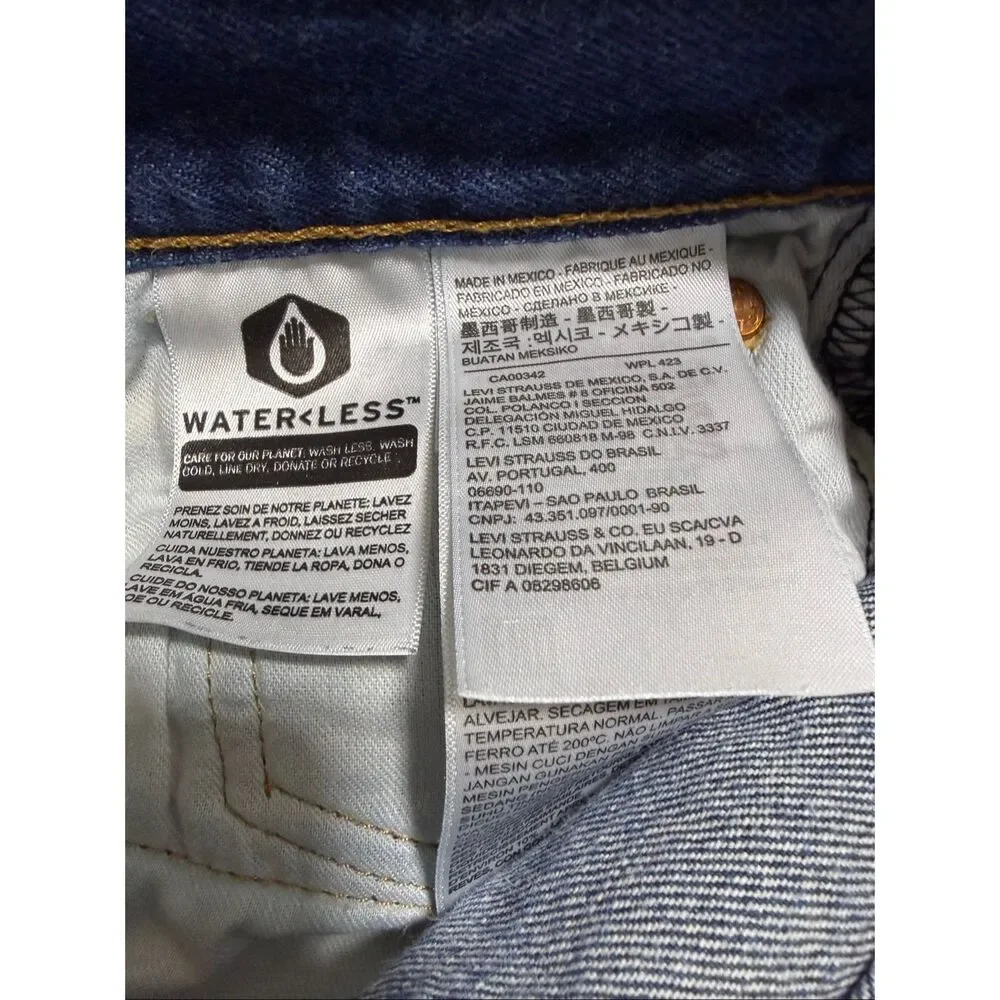 Levi’s 501 XX Mens Jeans 38X32 Blue WPL423 Button Fly Made In Mexico 100% Cotton